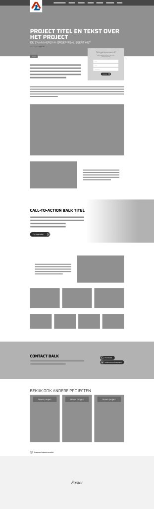 ZWG Wireframe Projecten detailpagina