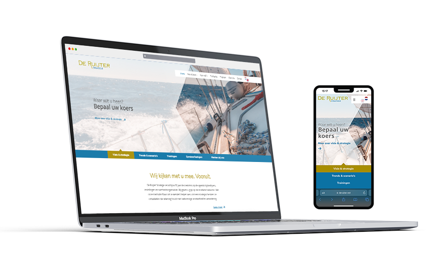 De Ruijter Strategie mockup laptop en mobiel