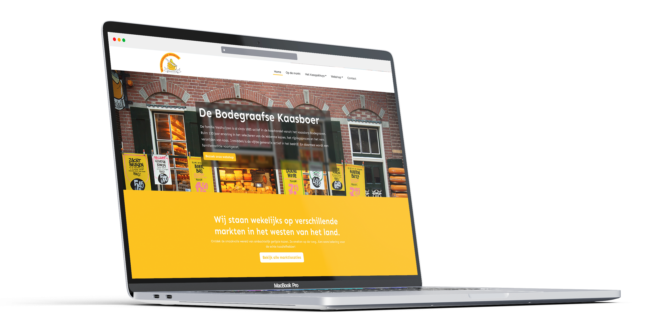 De Bodegraafse kaasboer Webshop mockup-schuin homepagina
