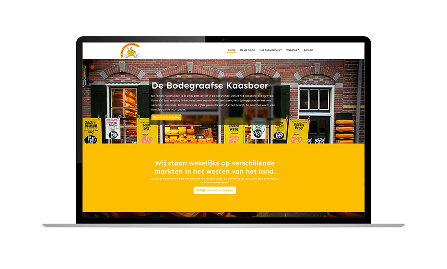 Website mockup Bodegraafse kaasboer