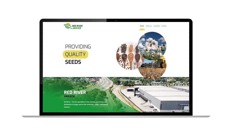 website Red River van Eck mockup