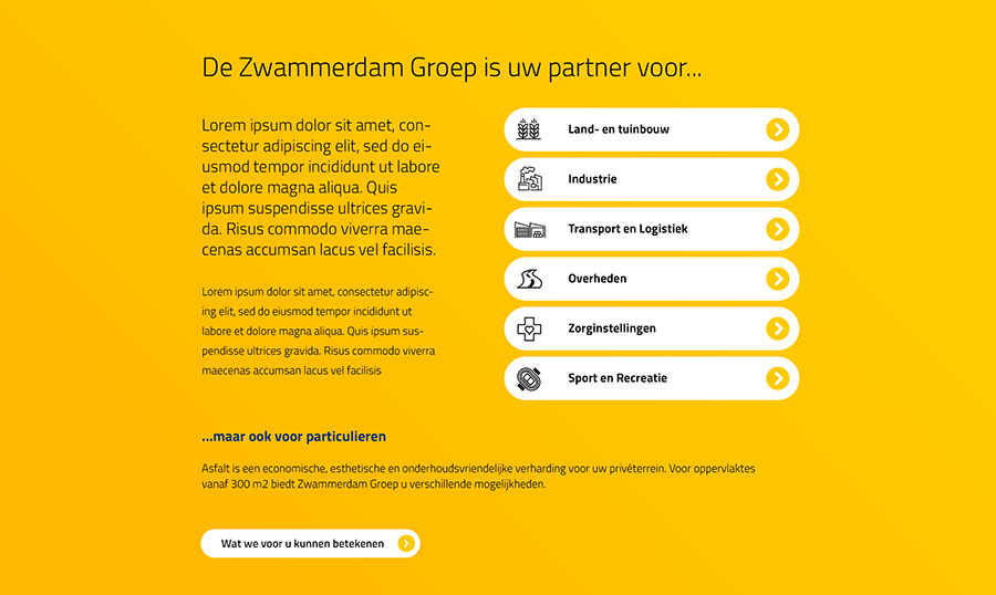 Zwammerdamgroep design website versie 1 markten