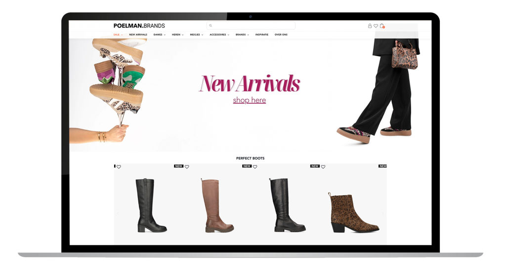 Poelman webshop mockup